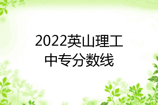 2022英山理工中专分数线