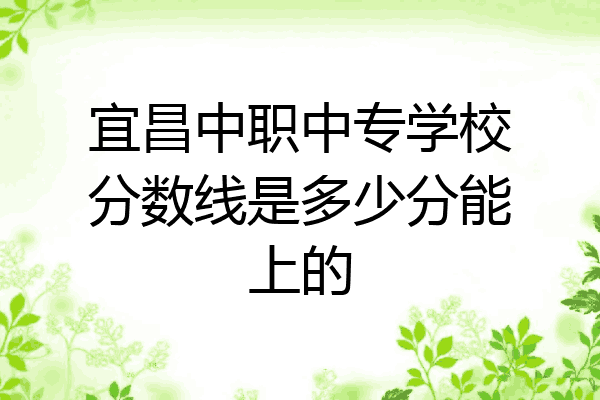 宜昌中职中专学校分数线是多少分能上的
