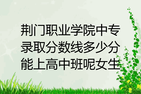 荆门职业学院中专录取分数线多少分能上高中班呢女生