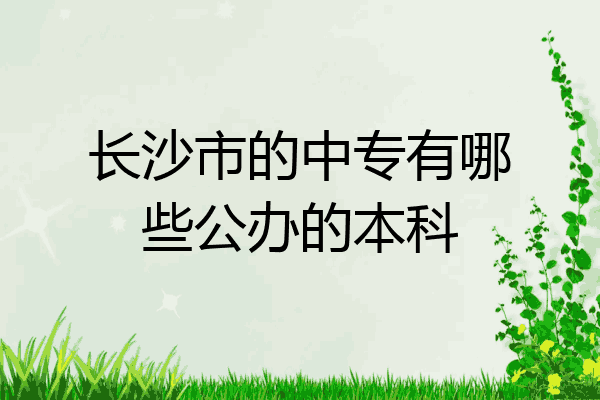 长沙市的中专有哪些公办的本科