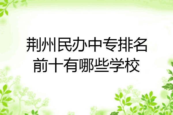 荆州民办中专排名前十有哪些学校