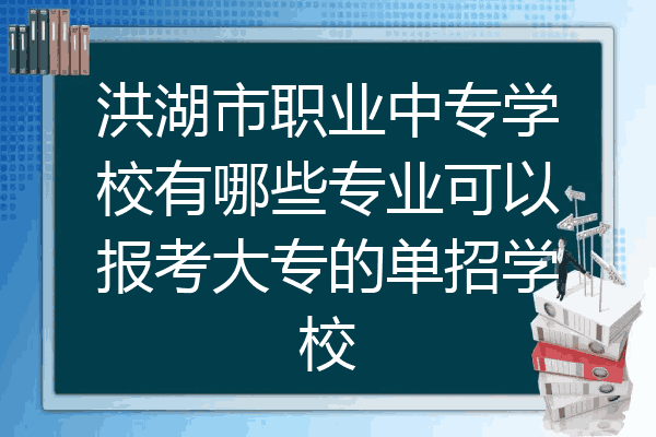 洪湖市职业中专学校有哪些专业可以报考大专的单招学校