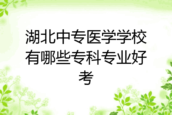 湖北中专医学学校有哪些专科专业好考