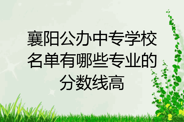 襄阳公办中专学校名单有哪些专业的分数线高