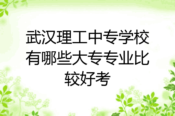 武汉理工中专学校有哪些大专专业比较好考
