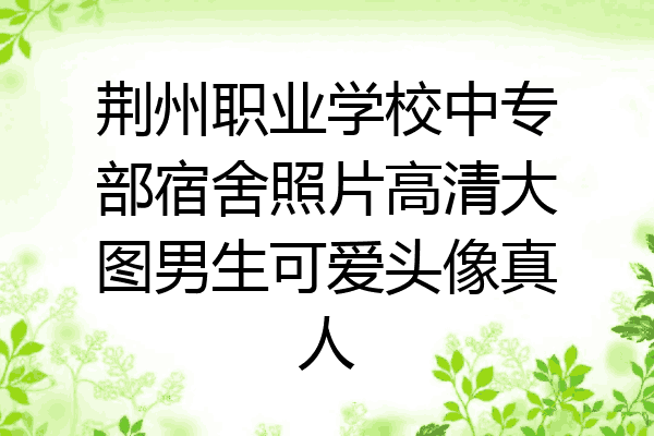 荆州职业学校中专部宿舍照片高清大图男生可爱头像真人