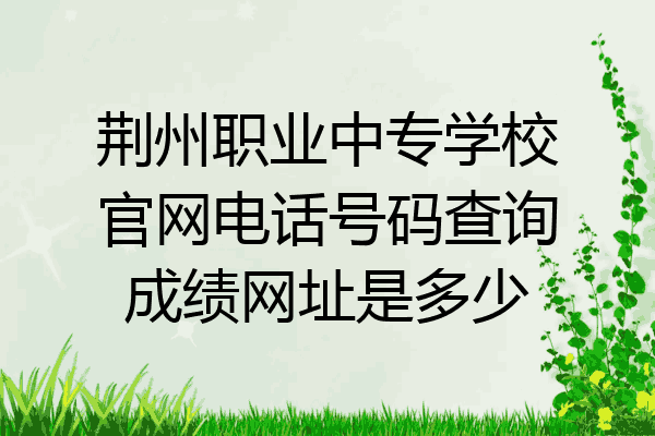 荆州职业中专学校官网电话号码查询成绩网址是多少