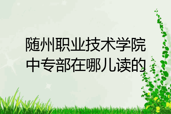 随州职业技术学院中专部在哪儿读的