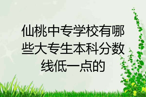 仙桃中专学校有哪些大专生本科分数线低一点的