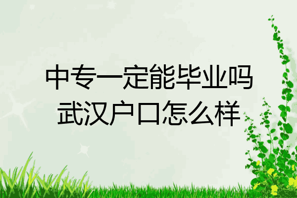 中专一定能毕业吗武汉户口怎么样