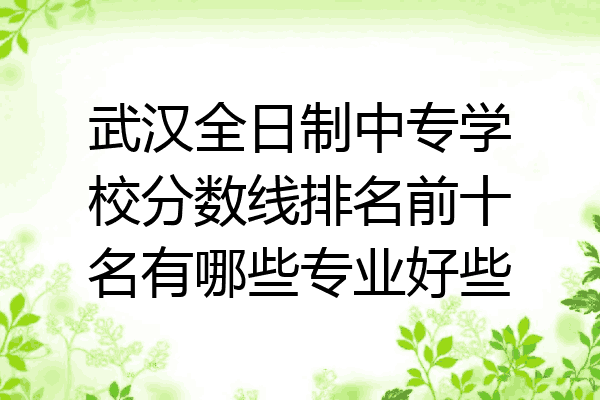 武汉全日制中专学校分数线排名前十名有哪些专业好些