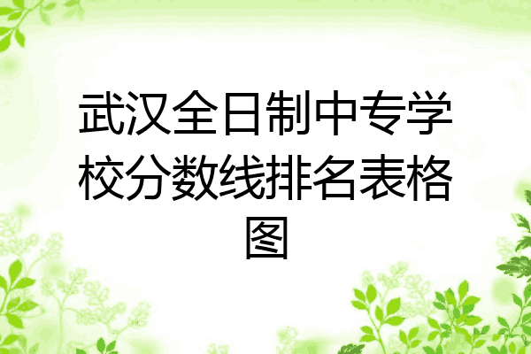 武汉全日制中专学校分数线排名表格图
