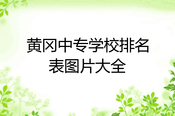 黄冈中专学校排名表图片大全