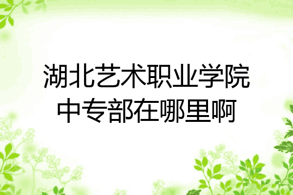 湖北艺术职业学院中专部在哪里啊