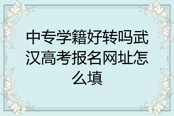 中专学籍好转吗武汉高考报名网址怎么填