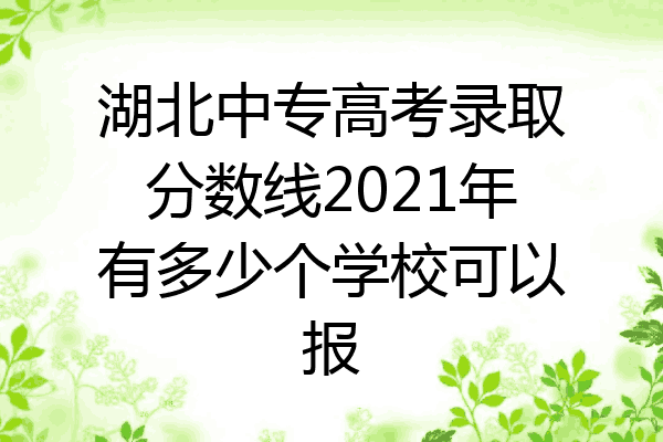 湖北中专高考录取分数线2021年有多少个学校可以报