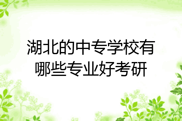 湖北的中专学校有哪些专业好考研
