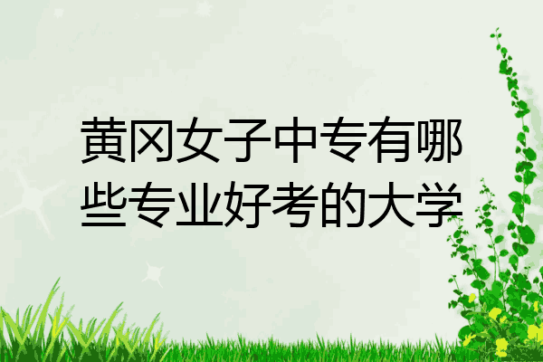 黄冈女子中专有哪些专业好考的大学