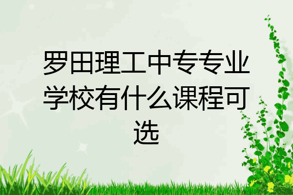 罗田理工中专专业学校有什么课程可选