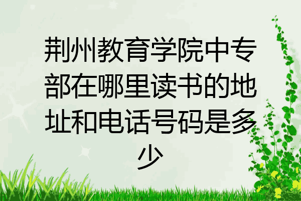 荆州教育学院中专部在哪里读书的地址和电话号码是多少
