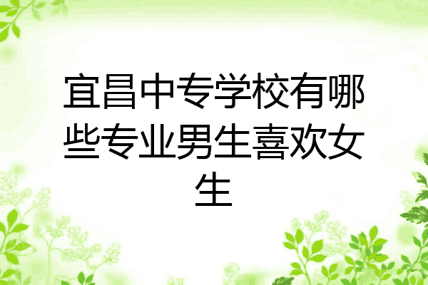 宜昌中专学校有哪些专业男生喜欢女生