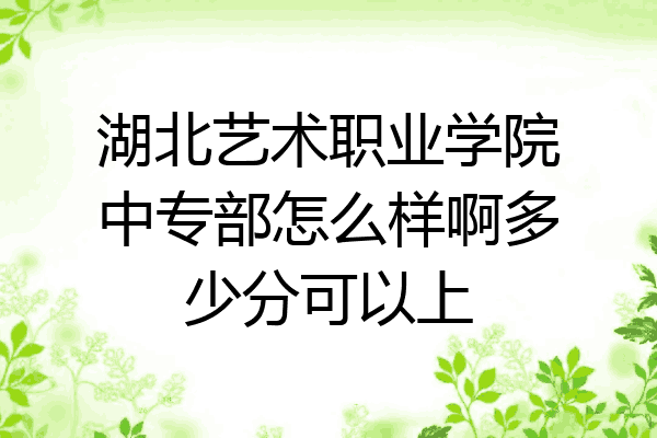 湖北艺术职业学院中专部怎么样啊多少分可以上