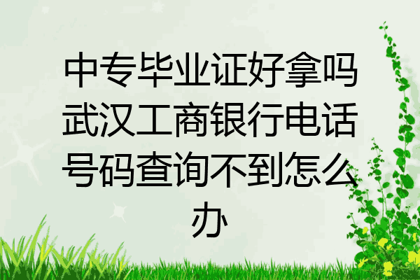 中专毕业证好拿吗武汉工商银行电话号码查询不到怎么办