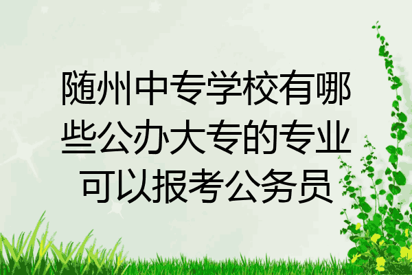 随州中专学校有哪些公办大专的专业可以报考公务员
