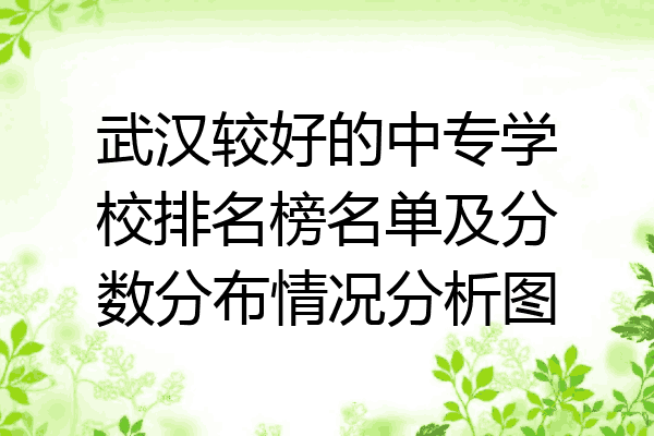 武汉较好的中专学校排名榜名单及分数分布情况分析图
