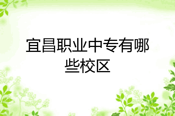 宜昌职业中专有哪些校区