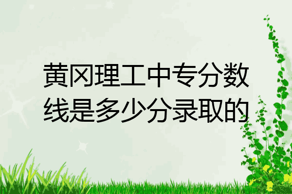 黄冈理工中专分数线是多少分录取的