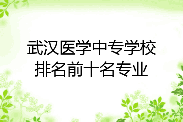 武汉医学中专学校排名前十名专业
