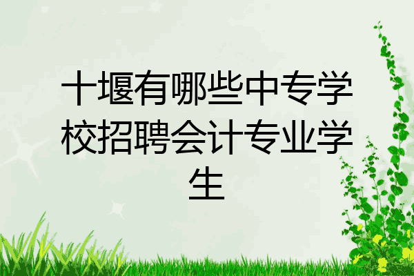 十堰有哪些中专学校招聘会计专业学生