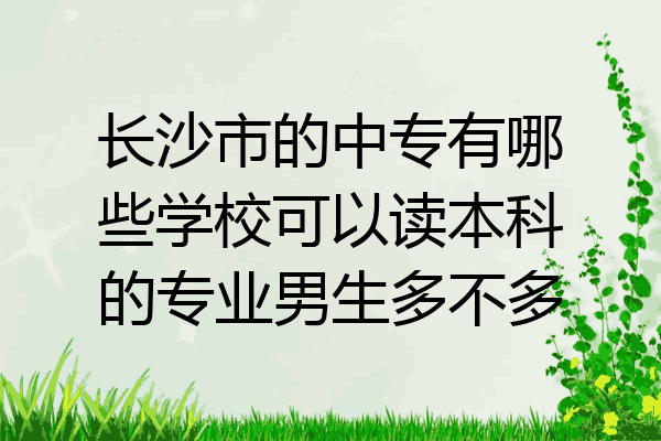 长沙市的中专有哪些学校可以读本科的专业男生多不多