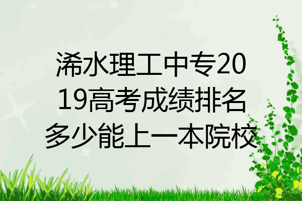 浠水理工中专2019高考成绩排名多少能上一本院校