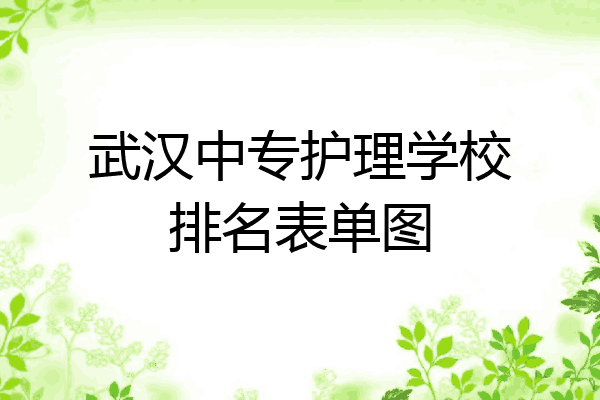 武汉中专护理学校排名表单图