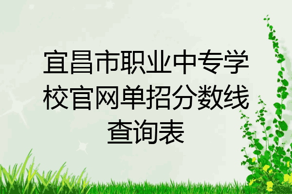 宜昌市职业中专学校官网单招分数线查询表