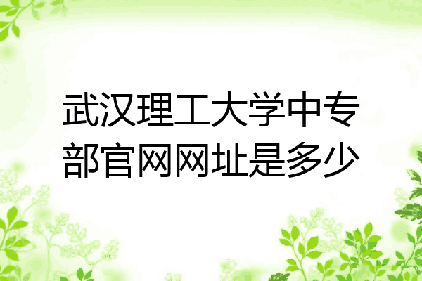 武汉理工大学中专部官网网址是多少