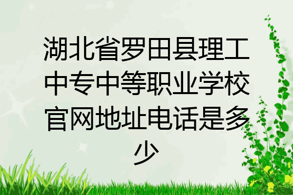 湖北省罗田县理工中专中等职业学校官网地址电话是多少