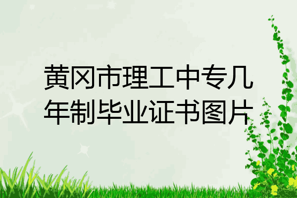 黄冈市理工中专几年制毕业证书图片