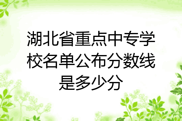 湖北省重点中专学校名单公布分数线是多少分