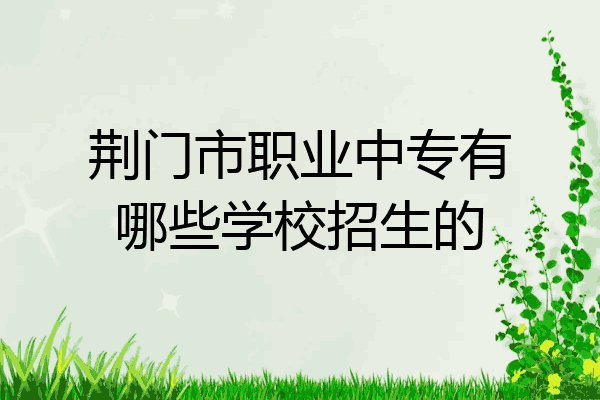 荆门市职业中专有哪些学校招生的