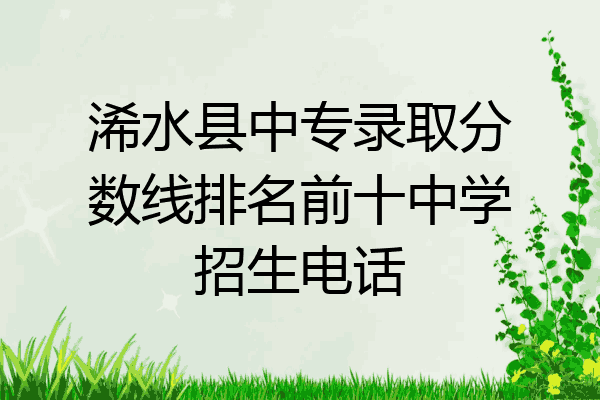 浠水县中专录取分数线排名前十中学招生电话
