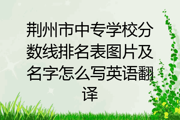 荆州市中专学校分数线排名表图片及名字怎么写英语翻译
