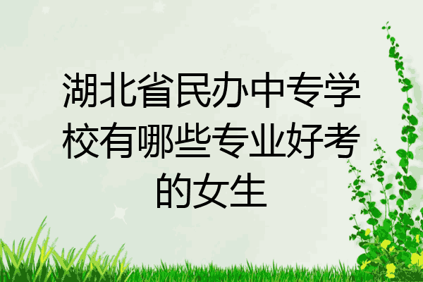 湖北省民办中专学校有哪些专业好考的女生