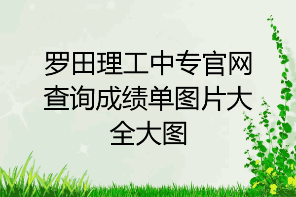 罗田理工中专官网查询成绩单图片大全大图