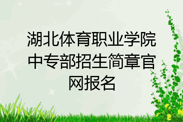 湖北体育职业学院中专部招生简章官网报名