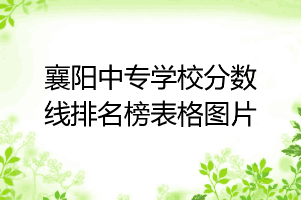 襄阳中专学校分数线排名榜表格图片