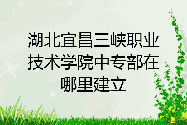 湖北宜昌三峡职业技术学院中专部在哪里建立