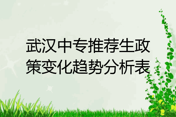 武汉中专推荐生政策变化趋势分析表
